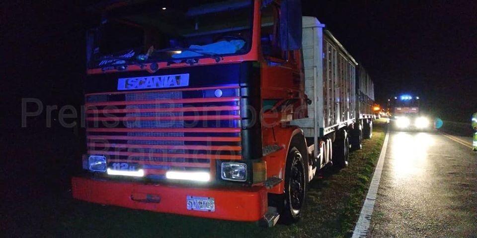 Un camionero fue hallado muerto dentro de su unidad sobre la ruta 5