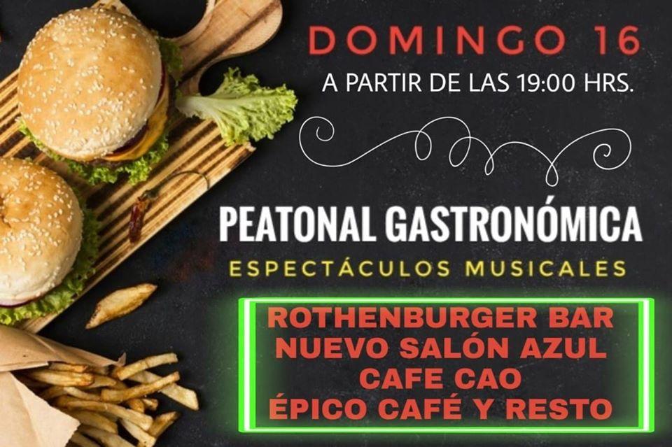 Este domingo se realizará la 2ª Peatonal Gastronómica
