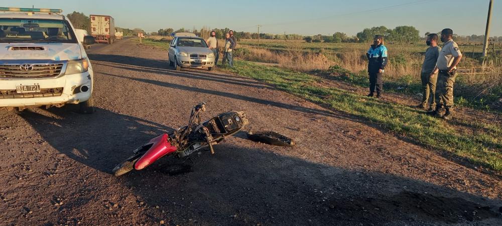 Un motociclista de 19 años está grave luego de un choque