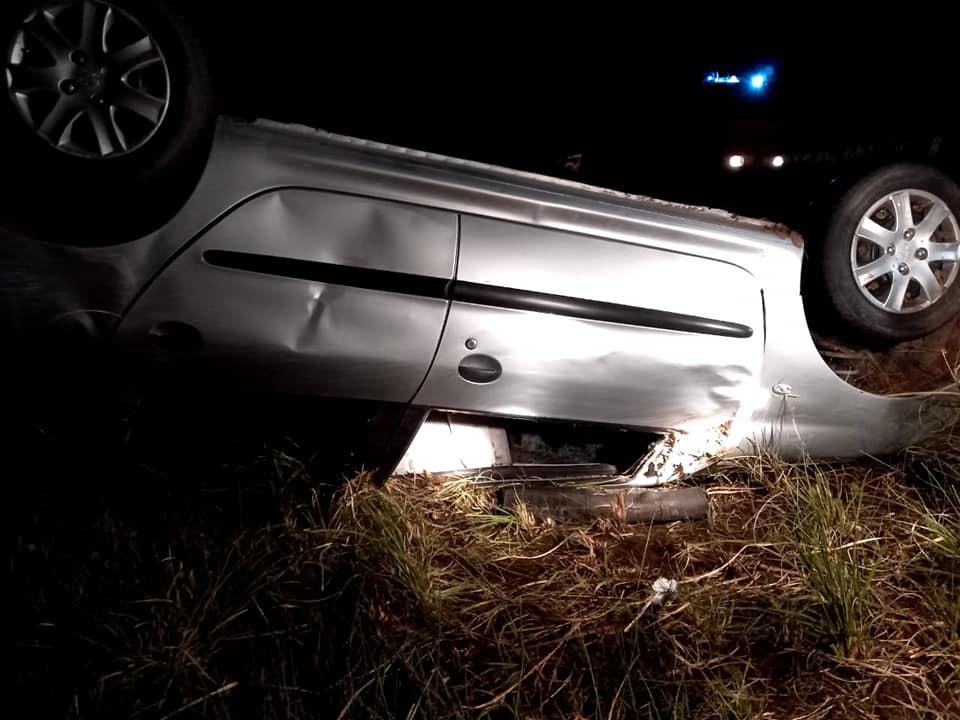 Un automóvil volcó en cercanías de Morse
