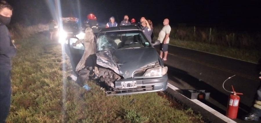 Choque y despiste en Ruta 46 : dos heridos