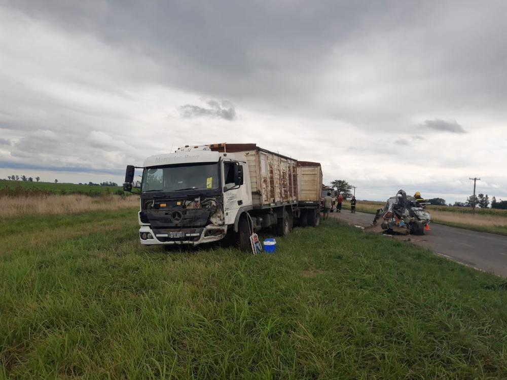 Dos camiones de Bragado involucrados en un accidente cerca de Chivilcoy