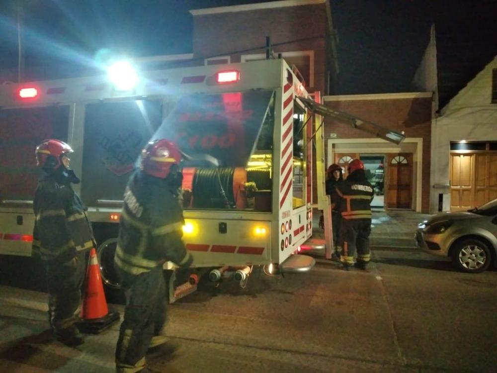 Principio de incendio en una chimenea