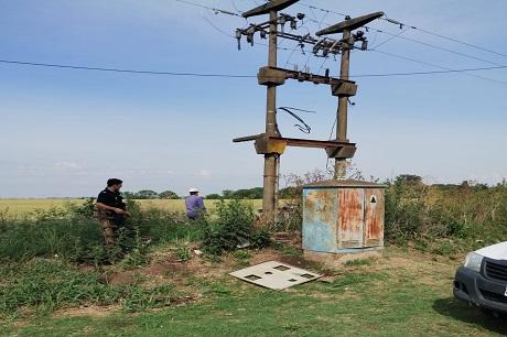 Vandalizaron un transformador de EDEN en el acceso a Alberti