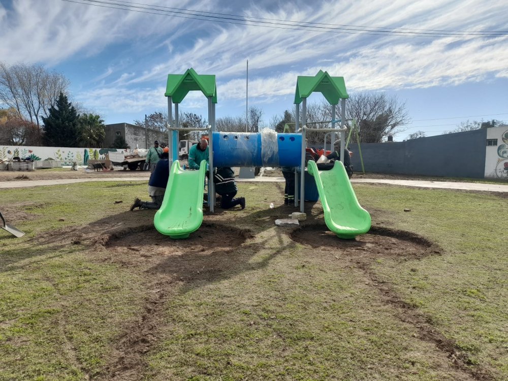 Este lunes a la tarde se inaugura la nueva plaza "El Ombú" y viene Néstor Grindetti