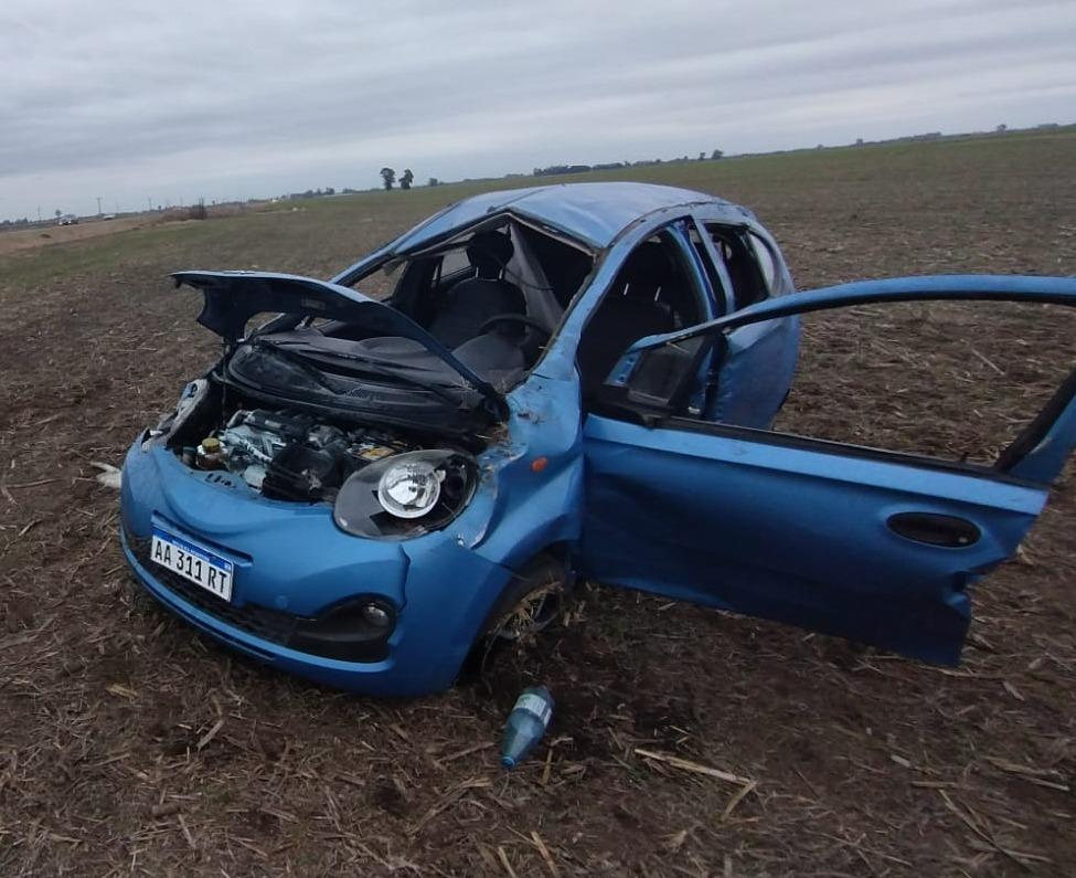 Se accidentó un vecino de Bragado tras despistar con su auto en ruta 5