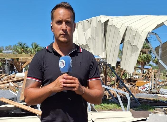Huracán Helene en primera persona: Sergio Jalfin relató las vivencias de su cobertura periodística