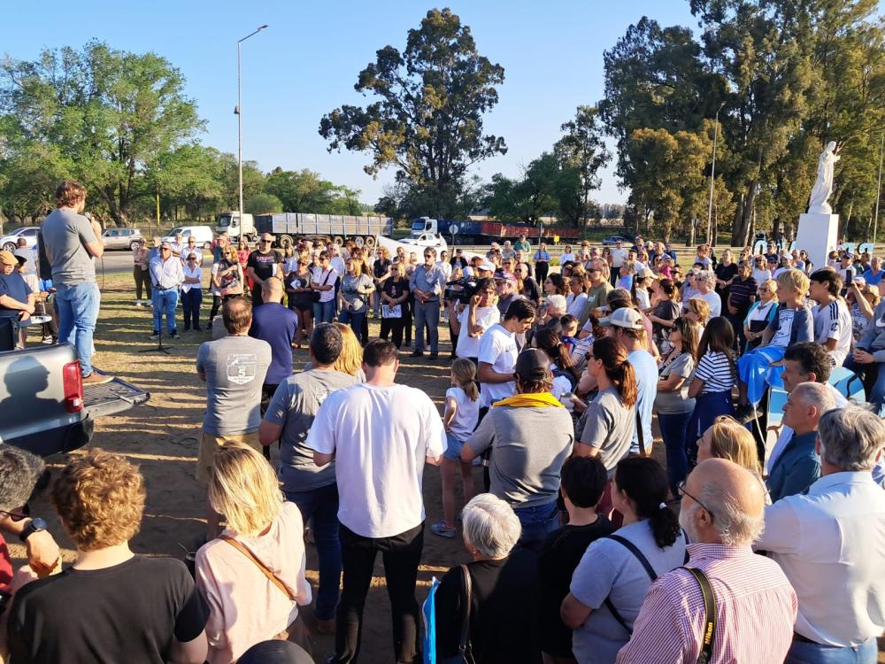 Contundente manifestación en ruta 5 para pedir que avance la doble vía