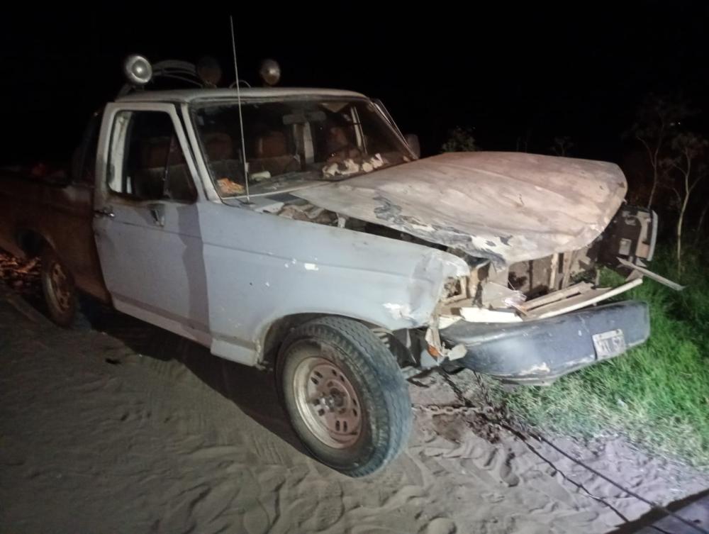 Otra vez un choque en un camino rural