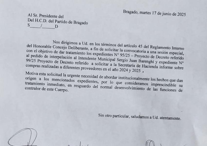 La oposición busca interpelar al intendente Barenghi por el "escándalo de proveedores"